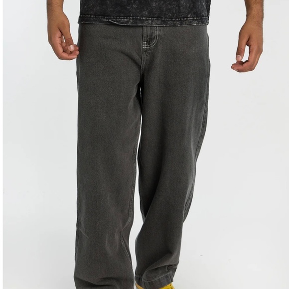 MENS BAGGY BLACK SKATER JEANS - Picture 2 of 3